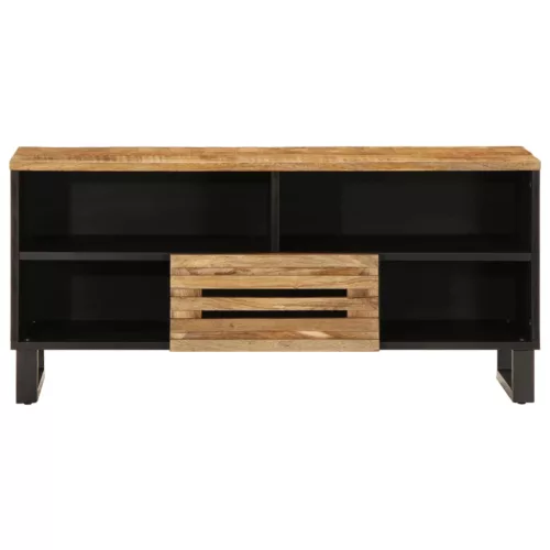  tömör nyers mangófa TV-szekrény 100 x 34 x 46 cm