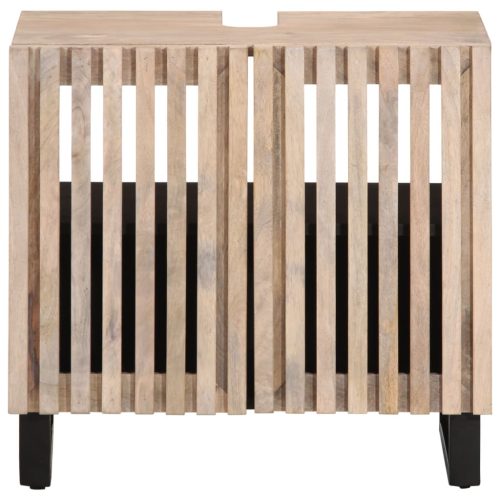  tömör mangófa fürdőszobai mosdószekrény 62 x 34 x 58 cm