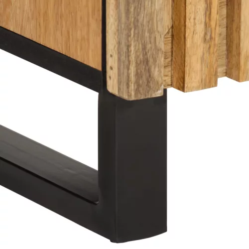  tömör nyers mangófa tálalószekrény 90 x 34 x 75 cm