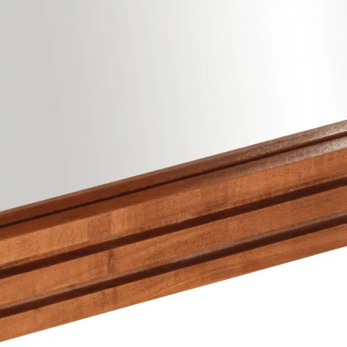  tömör akácfa és üveg fürdőszobatükör 50 x 70 cm