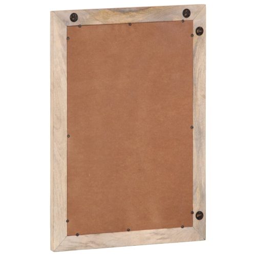  tömör mangófa és üveg fürdőszobatükör 50 x 70 cm