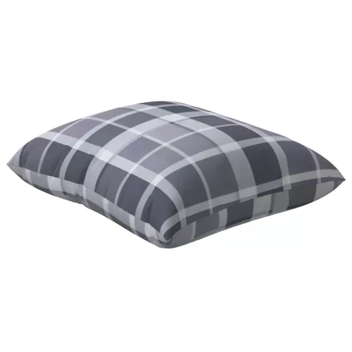  Kültéri párna Kockás 4 pcs Szürke Kockás 50 x 50 cm Szövet