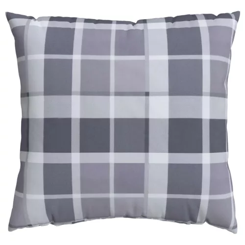 Kültéri párna Kockás 4 pcs Szürke Kockás 50 x 50 cm Szövet