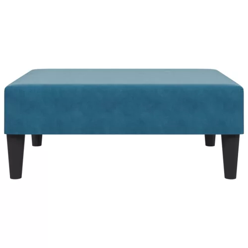  kék bársony lábzsámoly 77x55x31 cm