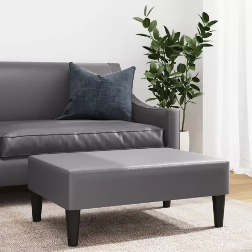  szürke műbőr lábzsámoly 77x55x31 cm