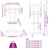  görgős TV-állvány 32-70" képernyőhöz max VESA 600x400 mm 50 kg"