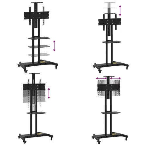  görgős TV-állvány 32-70" képernyőhöz max VESA 600x400 mm 60 kg"