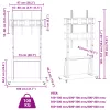  görgős TV-állvány 32-90" képernyőhöz max VESA 800x600 mm 100kg"