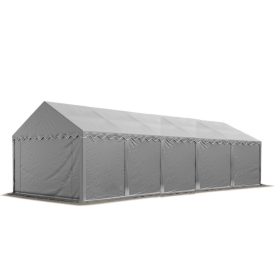 TP PREMIUM 4x10m raktársátor, PVC 750 ponyvával, szürke