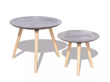   VID kétrészes kisasztal/dohányzóasztal szett beton szürke