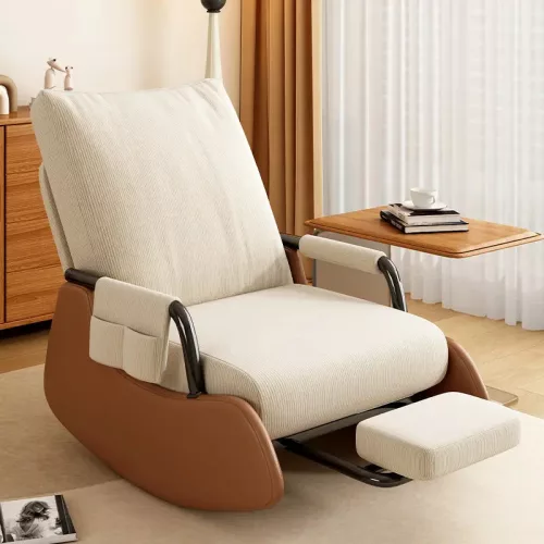 Foldable swing armchair with footrest