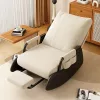 Foldable swing armchair with footrest