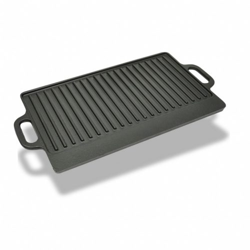 VID XL Öntöttvas grill tál reverzibilis