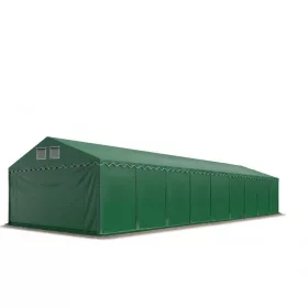   TP Professional 5x18m 2,6m oldalmagas raktársátor PVC 800 ponyvával, zöld