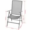 VID 2 db kültéri összecsukható acélhálós szék 