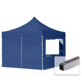   TP 3x3m összecsukható alumínium pavilon, 4 db oldalfallal - kék