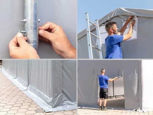 Skladišni šator 4x6m sa bočnom visinom 3m professional 550g/m2
