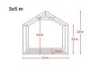 Party šator 3x5m-PROFESSIONAL DELUXE 500g/m2-pojačana konstrukcija krova