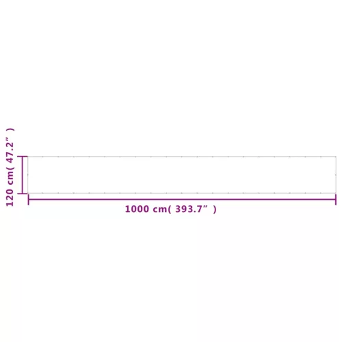  tópszínű 100% oxford poliészter erkélyparaván 120 x 1000 cm