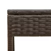  2 db barna polyrattan napozóágy asztallal