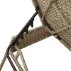  2 db világosszürke polyrattan napozóágy asztallal