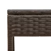  2 db barna polyrattan napozóágy asztallal