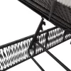  fekete polyrattan napozóágy párnával
