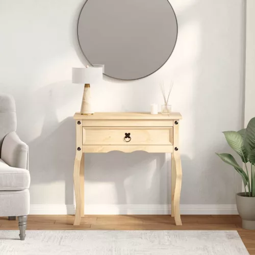  Corona tömör fenyőfa konzolasztal 73 x 35 x 73 cm