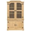  Corona tömör fenyőfa vitrinszekrény 103,5 x 42 x 180 cm