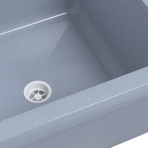  szürke gyanta falra szerelhető mosdókagyló 40 x 40 x 24 cm