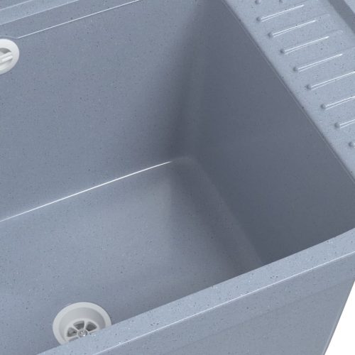  szürke gyanta falra szerelhető mosdókagyló 50x35x24 cm