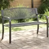  fekete acél kerti pad 119 cm
