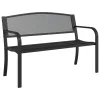  fekete acél kerti pad 119 cm