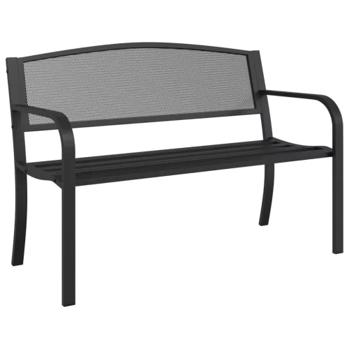  fekete acél kerti pad 119 cm