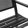  fekete acél kerti pad 119 cm