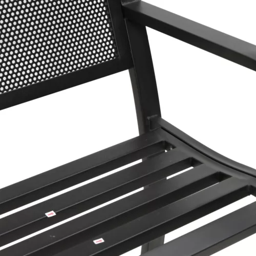  fekete acél kerti pad 119 cm