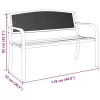  fekete acél kerti pad 119 cm