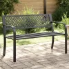  fekete acél kerti pad 119 cm