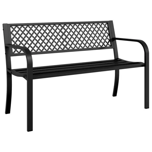  fekete acél kerti pad 119 cm