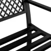 fekete acél kerti pad 119 cm