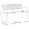  fekete acél kerti pad 119 cm