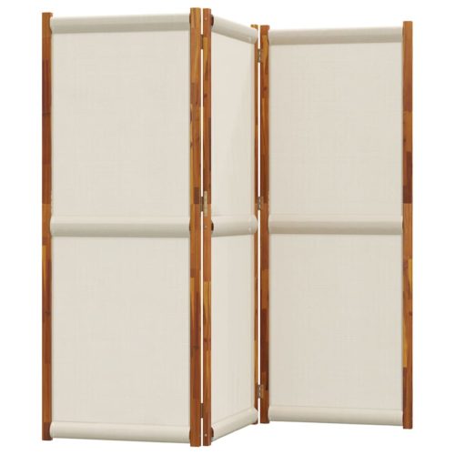  világosszürke 3 paneles térelválasztó 210 x 180 cm