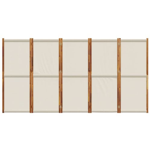  világosszürke 5 paneles térelválasztó 350 x 180 cm