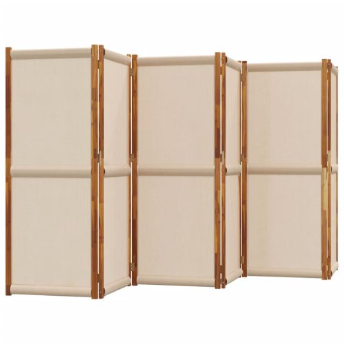  6 paneles tópszínű térelválasztó 420 x 180 cm