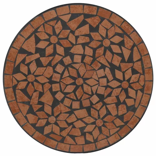  terrakotta kerámia mozaikos bisztróasztal Ø50 x 70 cm