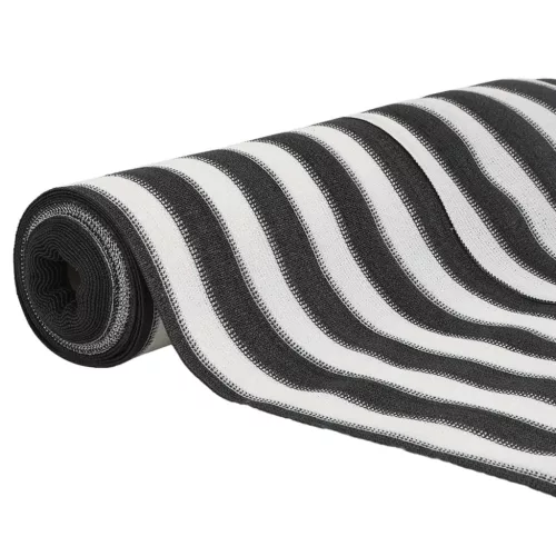 antracitszürke és fehér HDPE belátásgátló háló 1,5x10m 150 g/m²