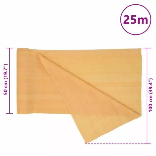  homokszínű HDPE belátásgátló háló 1 x 25 m 150 g/m²