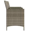  2 személyes szürke polyrattan kerti kanapé asztallal/székkel
