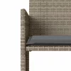  2 személyes szürke polyrattan kerti kanapé asztallal/székkel