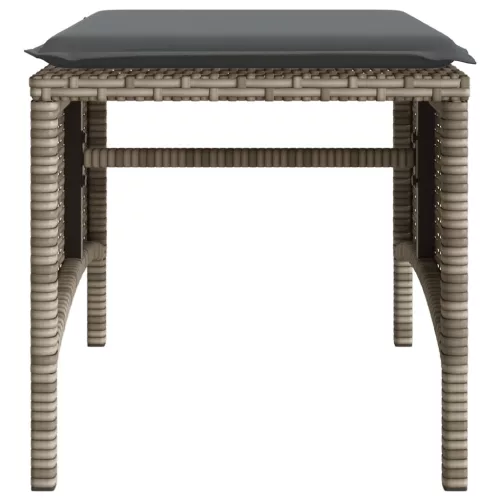  2 személyes szürke polyrattan kerti kanapé asztallal/székkel